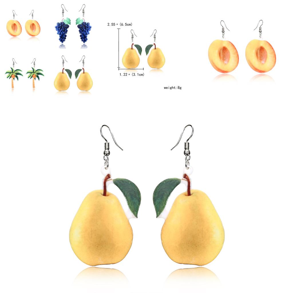 Fruit Acrylic Earrings For Women Men Summer Trendy Fashion Jewelry