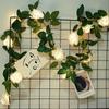 1PC 10 LED Rose Flower String Lights Battery Powered Flower Rose Night Lamp For Wedding Valentines Day Party Garland Decoration