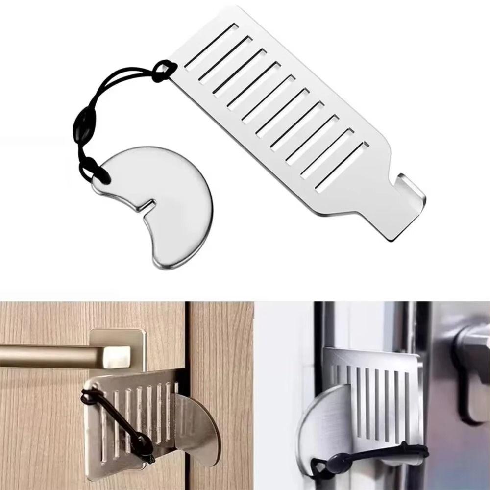 Safety Door Blocker 8cm Hotel Door Jammer Portable Door Lock Stopper  Home