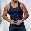 Męski Dzianinowy Jednolity Kolor Fitness, Sportowy, Wyszczuplający, Domowy Wszechstronny Rekreacyjny Top Tank