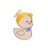 Embroidery label clothing accessories badge cute little yellow duck cloth label handbook accessories embroidery cloth sticker
