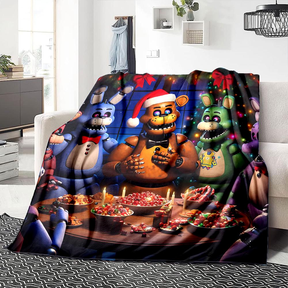 Five Nights Freddy'S Party Blanket Soft Throw Blanket For Home Bedroom Bed Sofa Travel Office Solid Christmas Blanket
