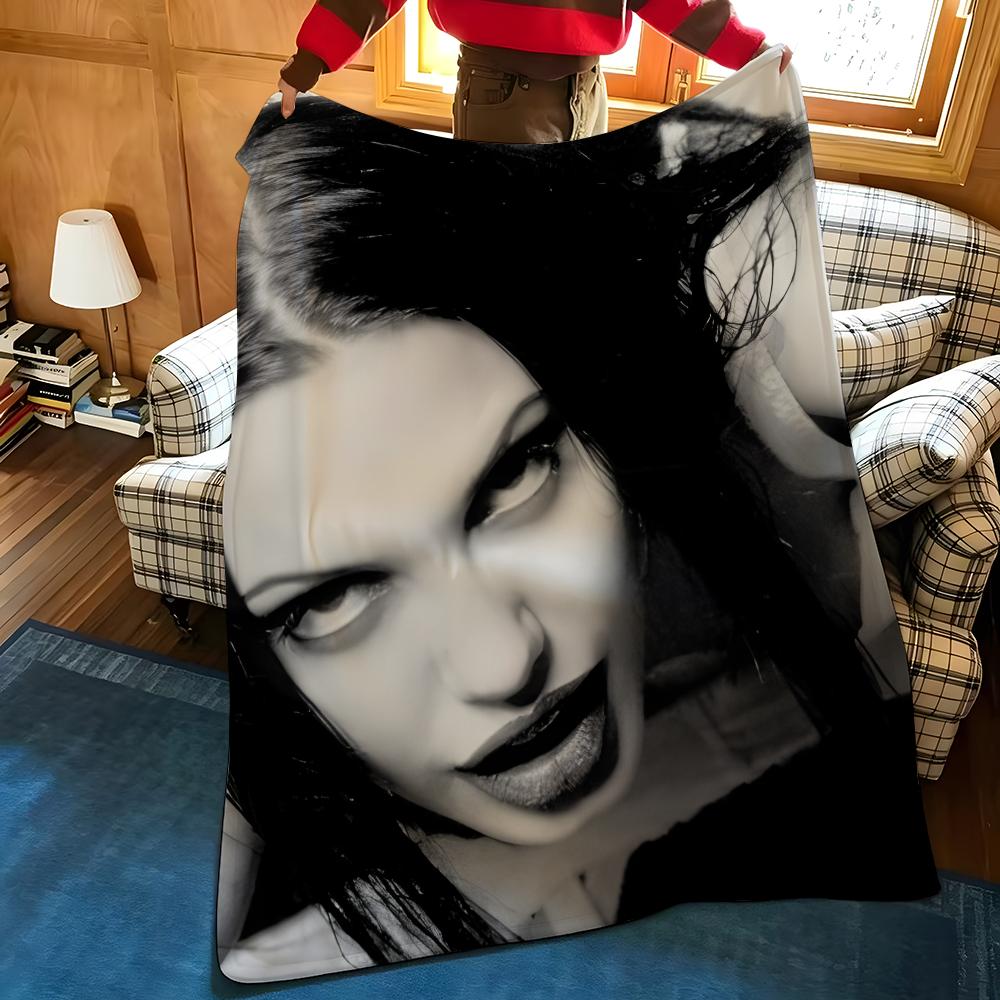Celebrity A-Angelina J-Jolie Throw Flannel Blanket Suitable for Sofas Beds Offices Travel, Camping Chairs
