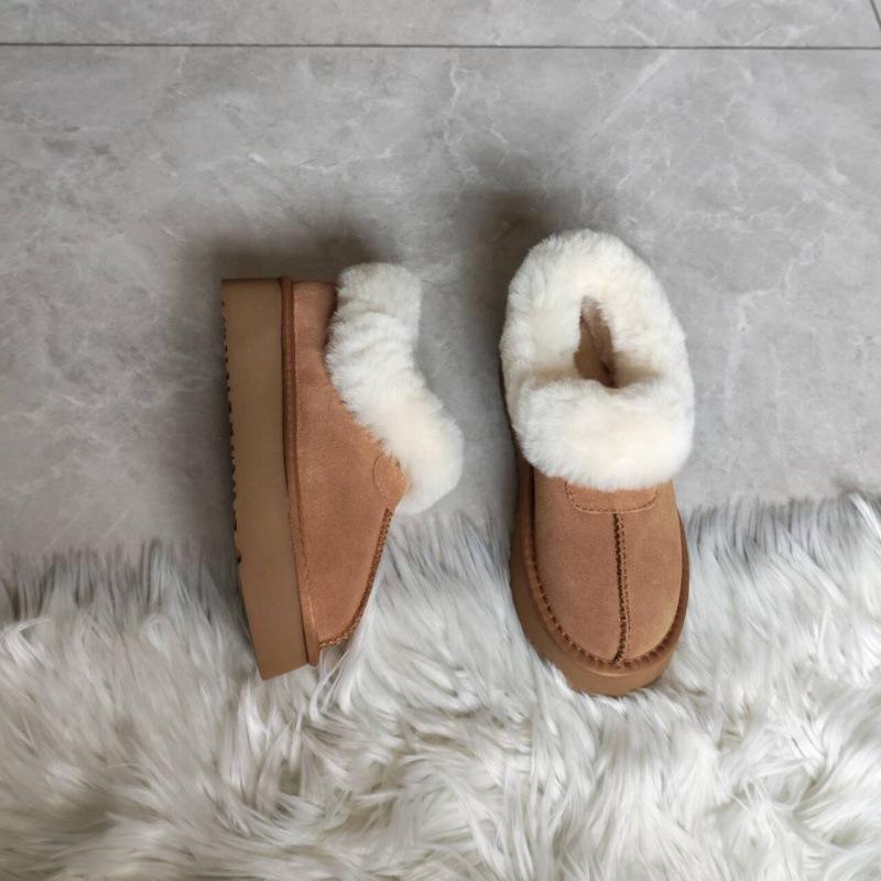 2025 autumn and winter women's fur integrated snow boots short boots thick-soled heightening short boots hooked fashion snow boots
