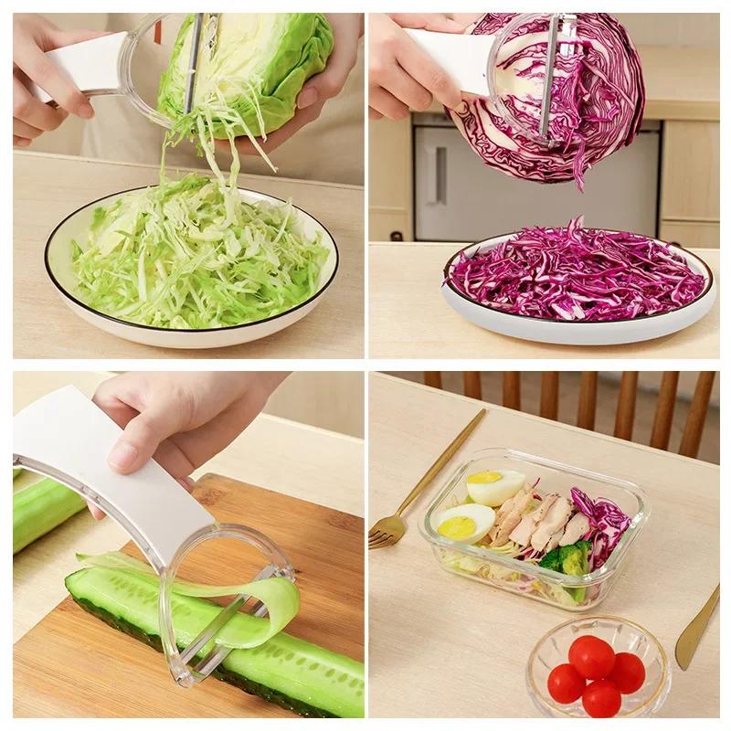 Multifunctional Vegetable Salad Grinder, Stainless Steel Cabbage Slicer, 1 Piece Vegetable Cutter for Kitchen
