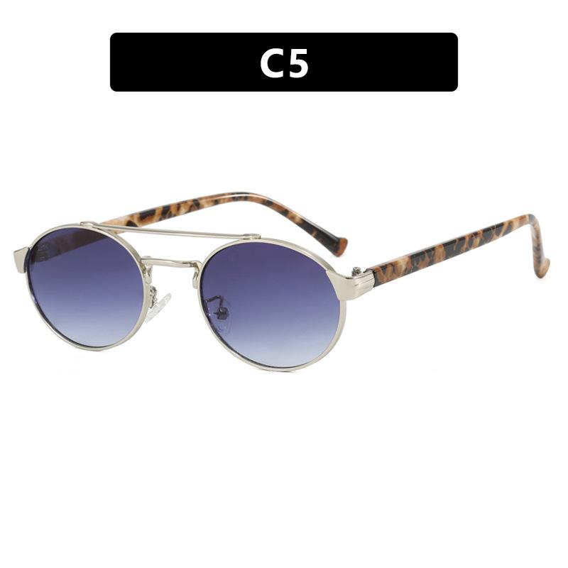 Double beam oval small frame sunglasses new sunglasses personalized sunglasses sunshade versatile anti-ultraviolet women