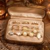 14-teiliges/Set Damen-Ringe Set, Hohlmusterringe in verschiedenen Größen mit farbigen Muschel-Intarsien, Stapelbares leichtes Schmuckgeschenk-Set