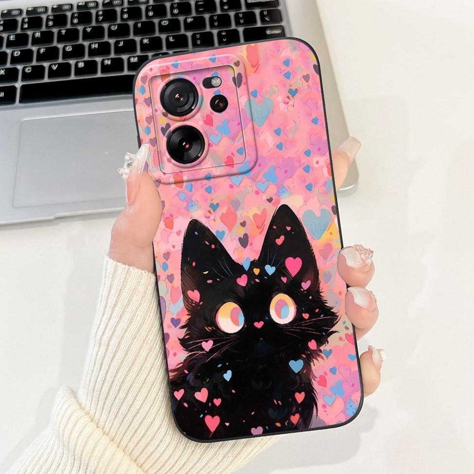 For Xiaomi 13T Pro Case 13T Silicone Cute Cartoon Cat Fashion Luxury Funny Shockproof Back Cover For Xiaomi 13T Phone Case Funda