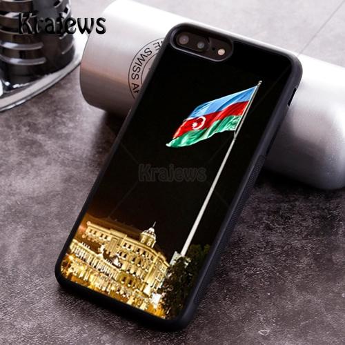 Krajews Azerbaijan Flag Phone Case For iPhone 17 Air 16 15 14 11 12 13 Pro MAX Plus cover shell coque