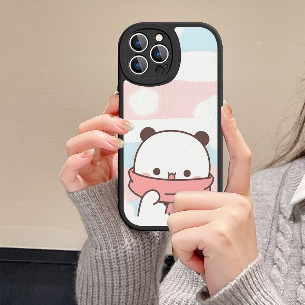 BUBU DUDU Cartoon Phone Case For IPhone 16 15 14 11 12 13 Pro Max Plus Back Leather Shell