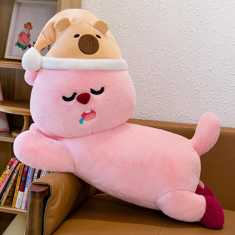 

Toy Capybara Plush Sleeping Cap Cartoon Animal Fill Doll Accompany Gift Appease 50cm/19.69in