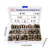 Pack of 130 Mixed Size Internal External Thread Furniture Nuts for Home Assembly and Repair in Storage Box