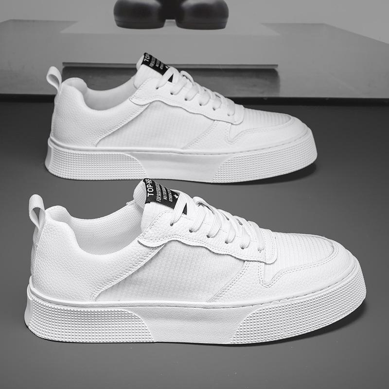 

Весна и лето новая модная мужская обувь кеды молодежные универсальные внутренние удобные износостойкие нескользящие дышащие 44 белый