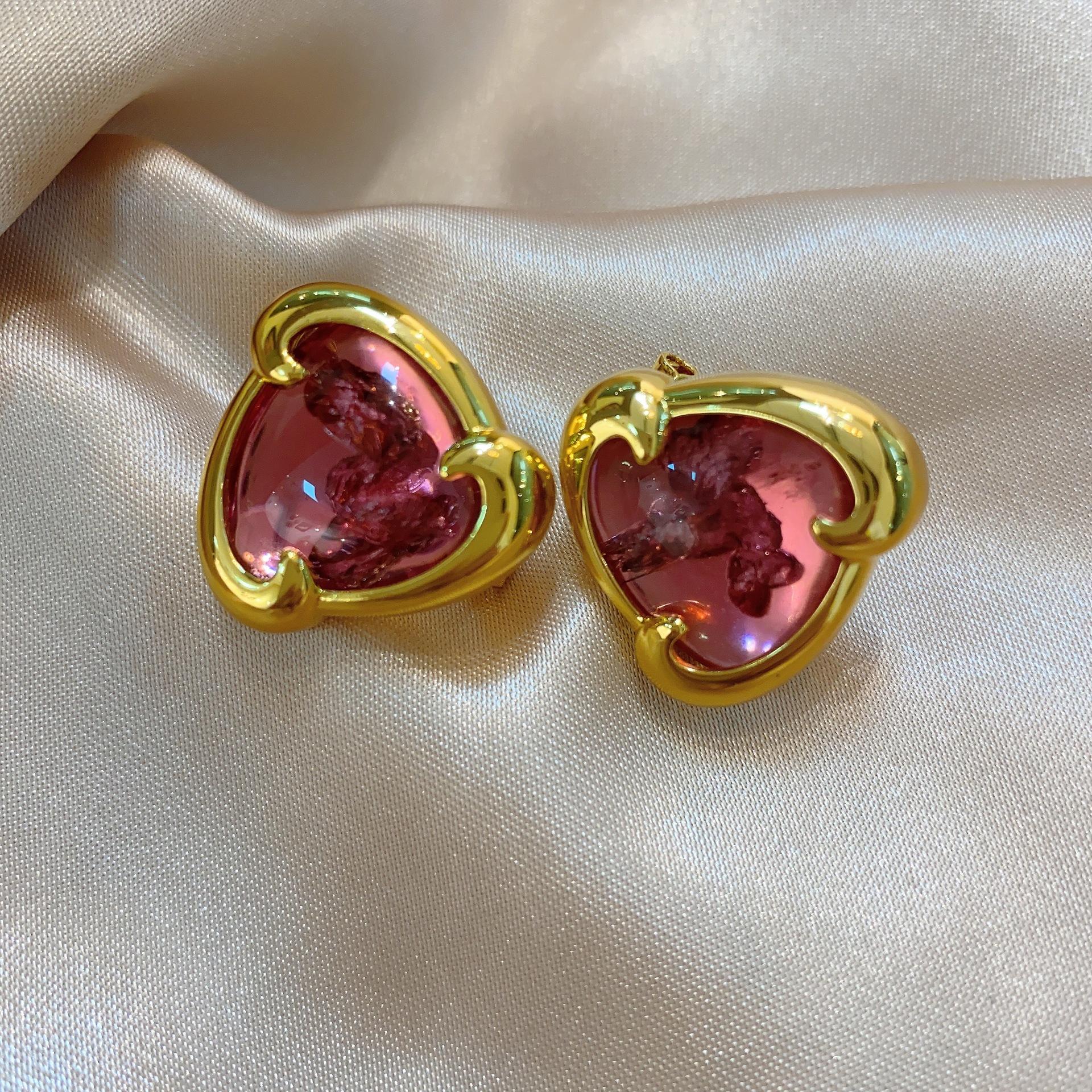 

Древние позолоченные цветные серьги-гвоздики Babylon Heavy Industries с антикварным покрытием из 22-каратного золота, покрытые глазурью треугольной формы