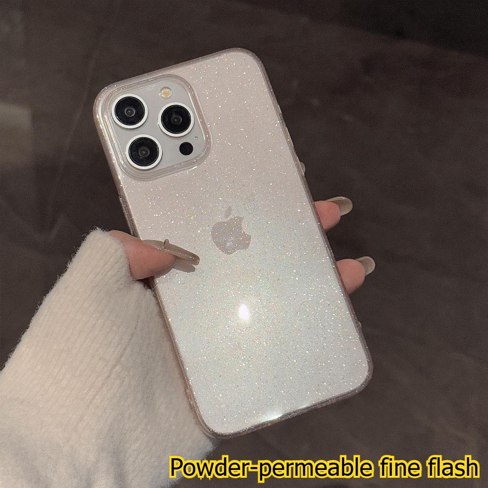 Transparent Fine Flash 17promax Apple Mobile Phone Case 16 Suitable for Iphone15 Soft Case 11 Premium Luxury 12/14