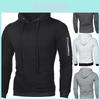 Fashionable Men's Plain Hooded Hoodie Sweatshirt Jacket Perfect For Running And Outdoor Activities