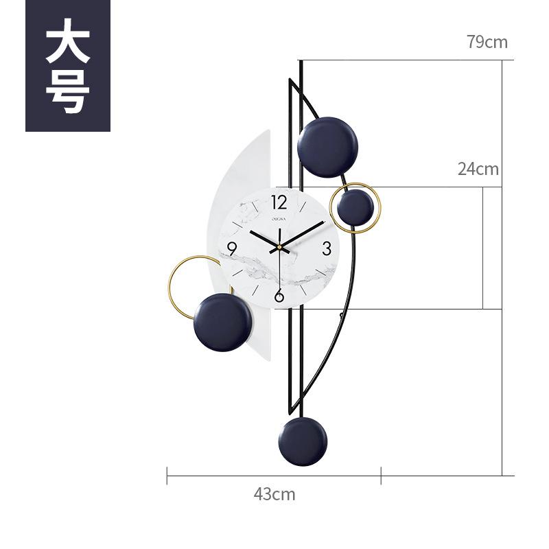 Metal Light Luxury Wall Clock Home Living Room Tv Wall Watch Hotel Lobby Decoration Pendant Nordic Mute Quartz Large Clock Watch