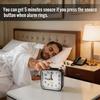 Despertadores Analógicos Silenciosos Pequeño Reloj Analógico de Cuarzo Silencioso Sin Tictac con Luz Snooze para Personas con Sueño Profundo Oficina Dormitorio
