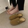 Baotou Half Slippers Women's Outer Wear 2025 New Summer Retro Versatile Flat Bottom Non-slip Lazy Muller Cool Slippers