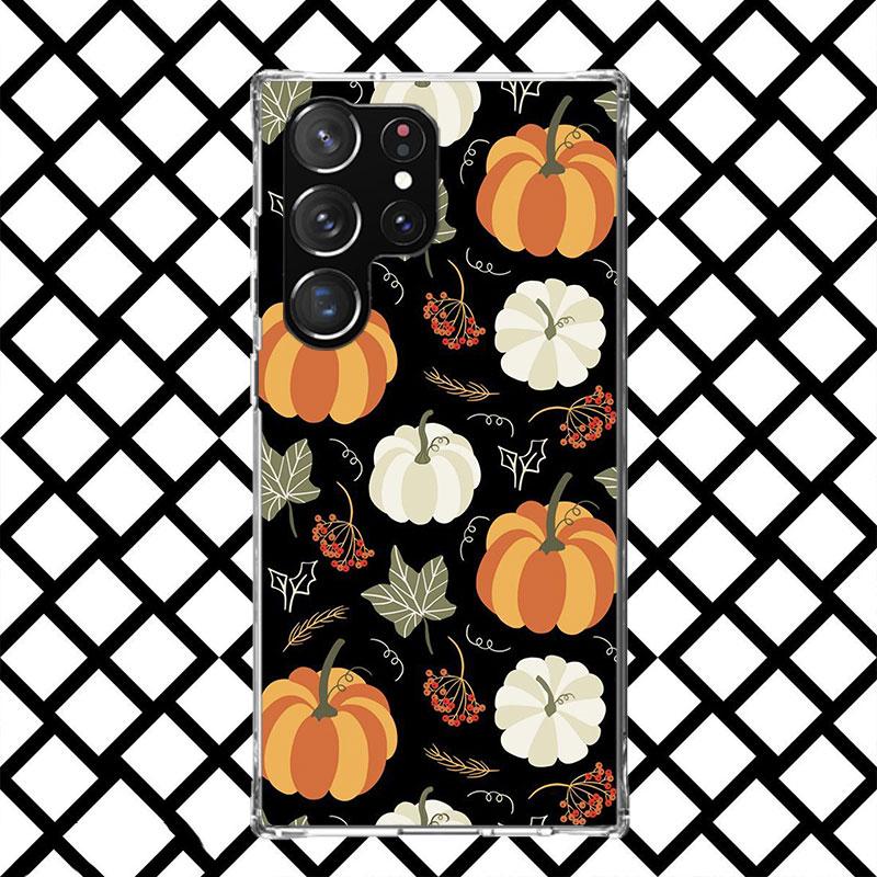 Pumpkin Happy Fall Autumn Phone Case for Samsung Galaxy S26 S25 Edge S24 S23 Ultra S22 Plus S21 FE S20 + Soft Cover Print Fundas