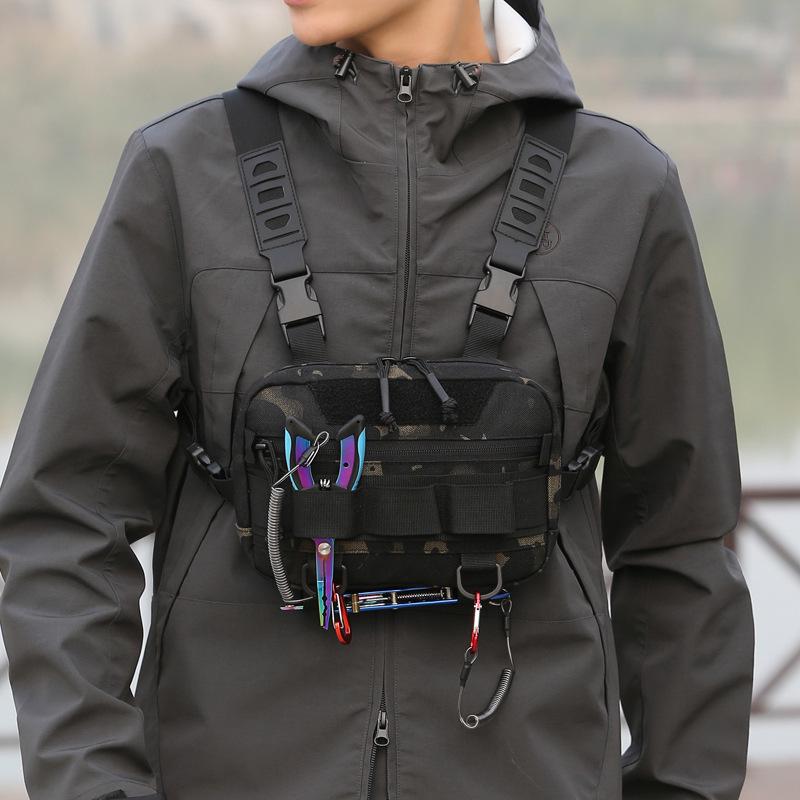 Tactical Chest Pack: Multifunctional Camouflage Vest Bag for Men's Outdoor Sports & Cycling