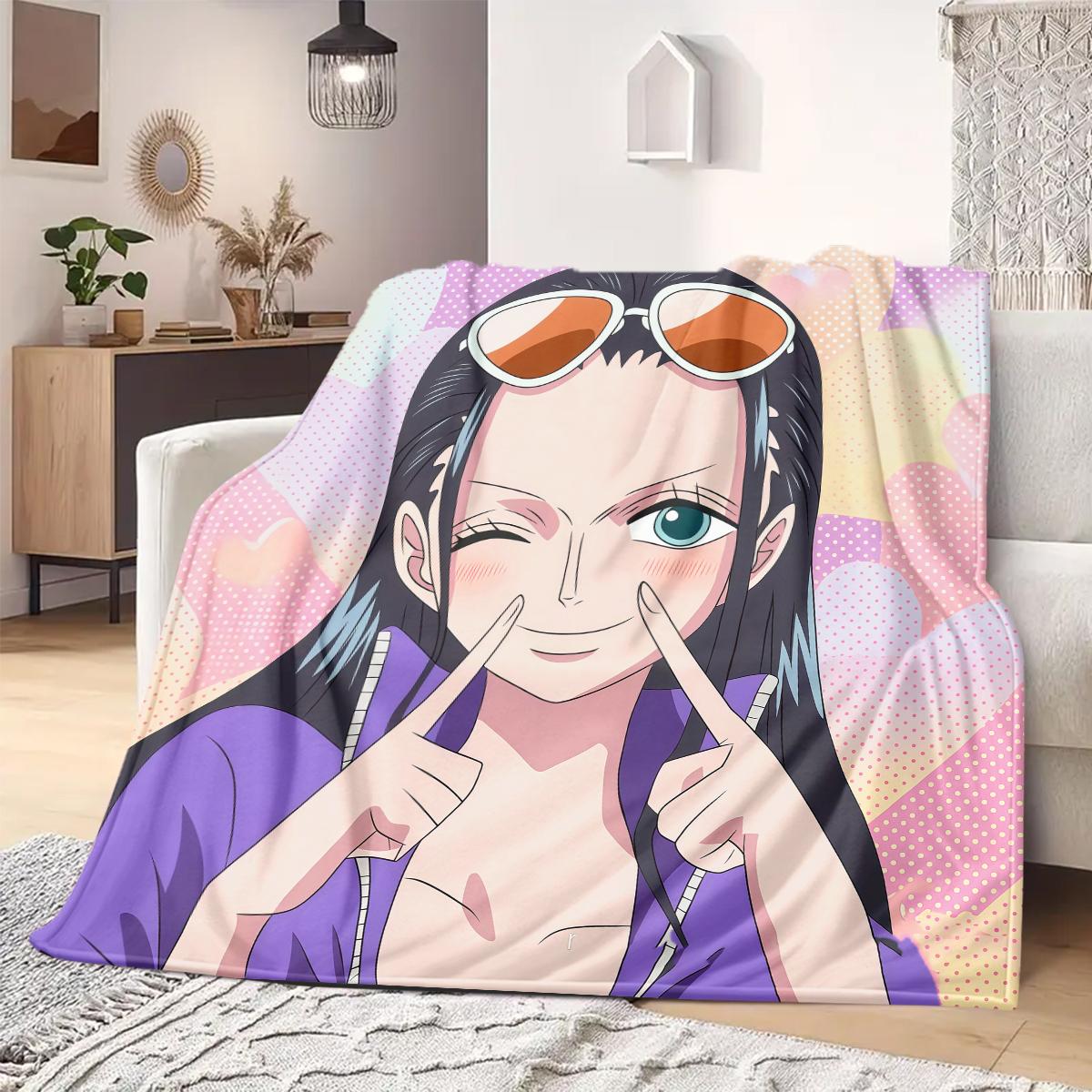 

Nico Robin Print Blanket Warm Comfortable Flannel Blanket Suitable for Bedrooms,Sofas, Beds,Chairs,Travel -QIAO71 75x90cm
