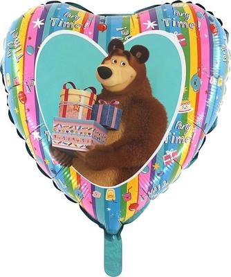 Foil Balloon Masha and the Bear Gifts 46cm Grabo