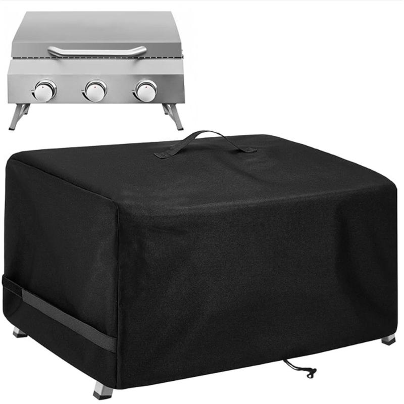Portable Gas Cooker Cover, 600D PVC Dust Cover with 25 X 18 X 15 Size, Rectangular Storage Cover for Backyard Cart Use and Camp Carry