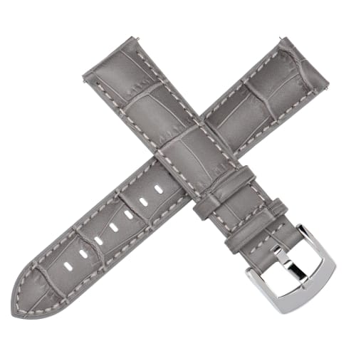 OTTOODY Watch Band, Elegant Genuine Leather Watch Band with Crocodile Pattern, 18mm, 20mm, 21mm, 22mm, Replacement Strap, Quick Release, No Tools Requ