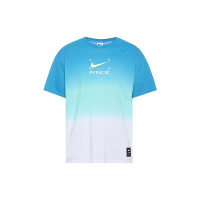 SS23 Basketball Series Gradient Vintage Dopamine Crew Neck Short Sleeve T-Shirt Men Tops Blue FN0320-134