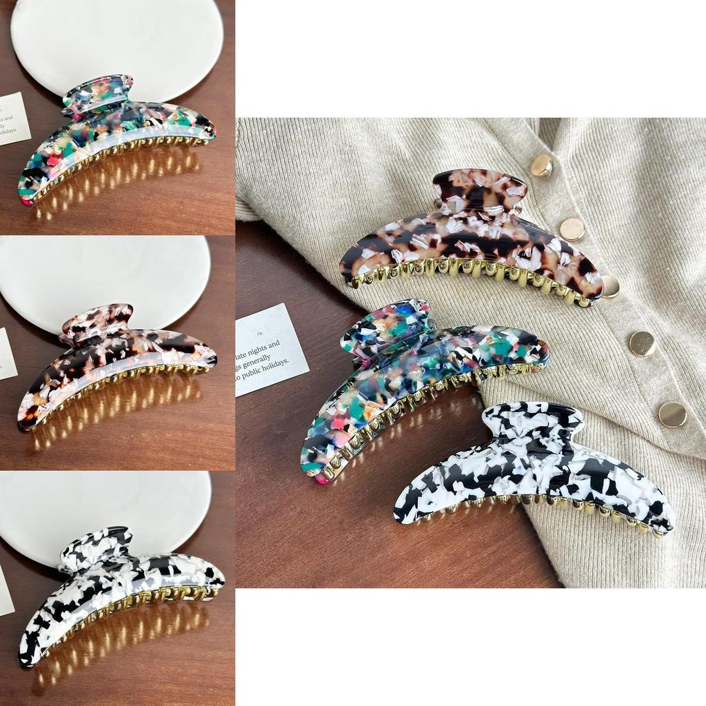 Large Unique Moon Hair Claw Clips With Highend Acetate Material For Women