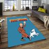 The Adventures of Tintins Design Area Rug Personalized Name- Non-Slip, Soft & Cozy Floor Mat for Living Room, Office - Indoor/Outdoor Carpet