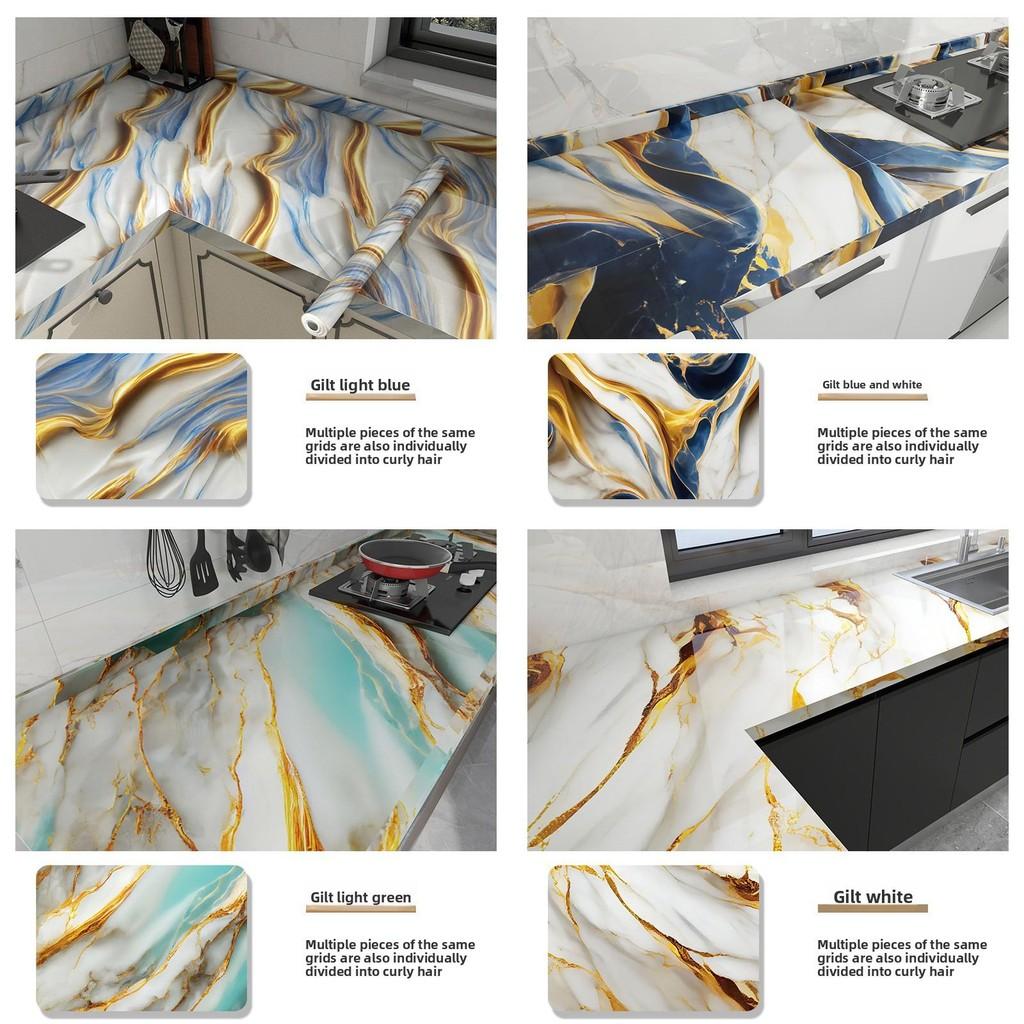 Wasserfeste und ölbeständige Küchenwandfolie in Marmoroptik für moderne Dekoration
