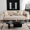 EIFLOY Embroidery Cotton Sofa Cover 3 Seater Protector Luxury Quilted Couch Slipcover Anti Slip for Living Room Soft All-season