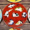 Waza No Kura Stylish Kutani Ware Auspicious Small Plates Featuring Small Serving Branded Japanese - Plates, Cats, Ceramic, Plates, Tableware.