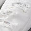 White Jeans High Street Broken Holes with Diamonds Jeans Men's Elastic Slim Jeans
