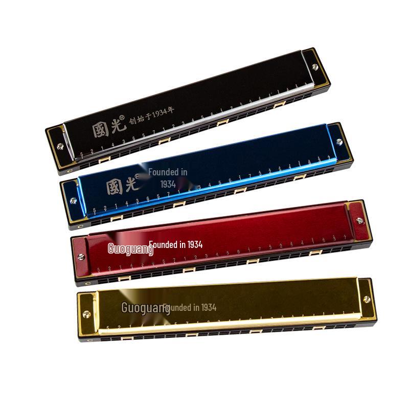 Harmonica trémolo Guoguang 24 trous en do pour débutants et étudiants