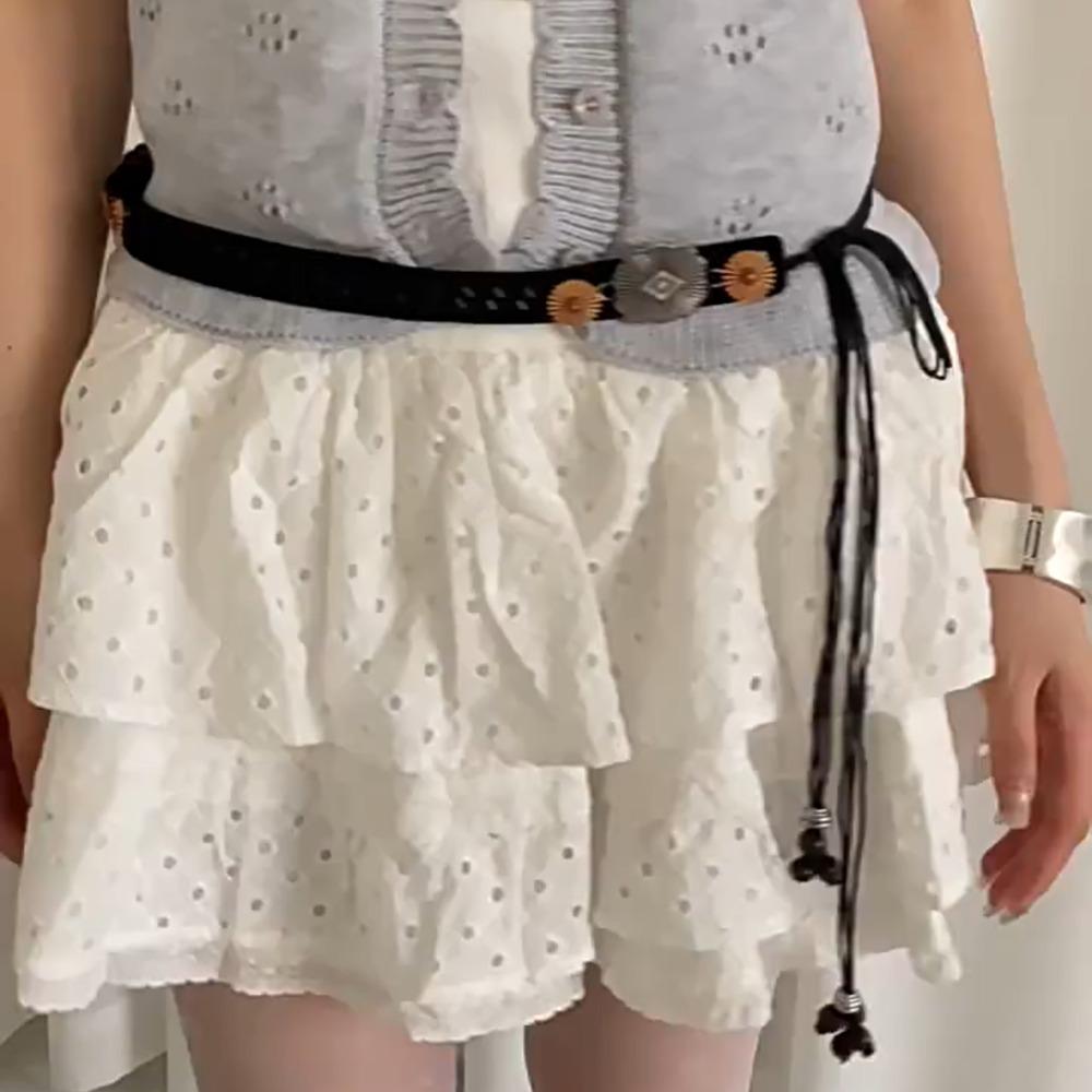 Wax Line Ethnic Style Belt Retro Women Woven Belt Fashion Bohemian Style Waist Chain Versatile