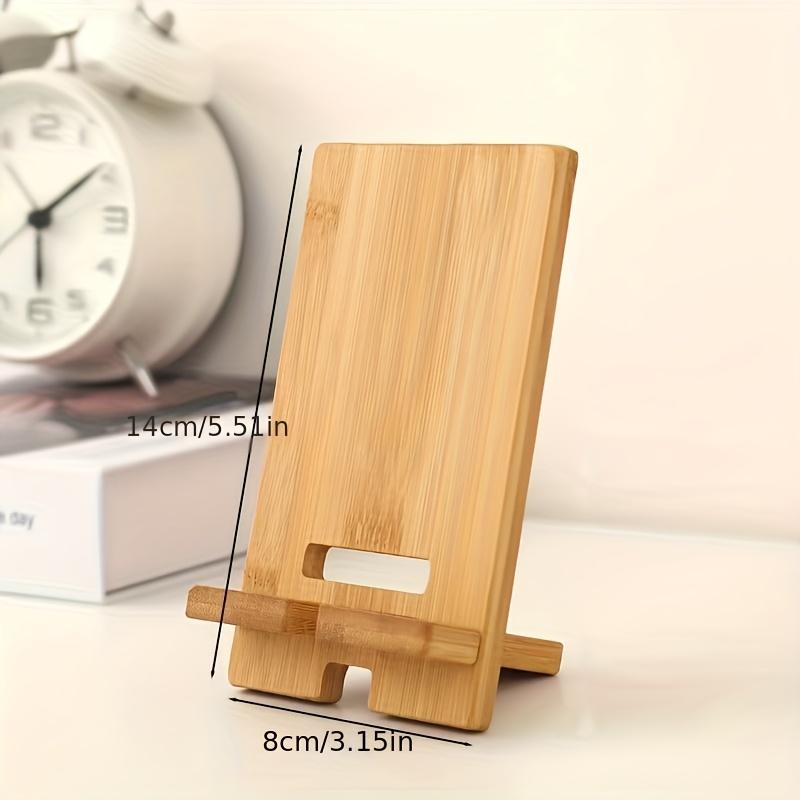 1pc/2pcs Wooden Desktop Phone Stand - Clamp Holder for All Smartphones, Ideal for Office Organization & Charging Station, Phone Holder for Desk