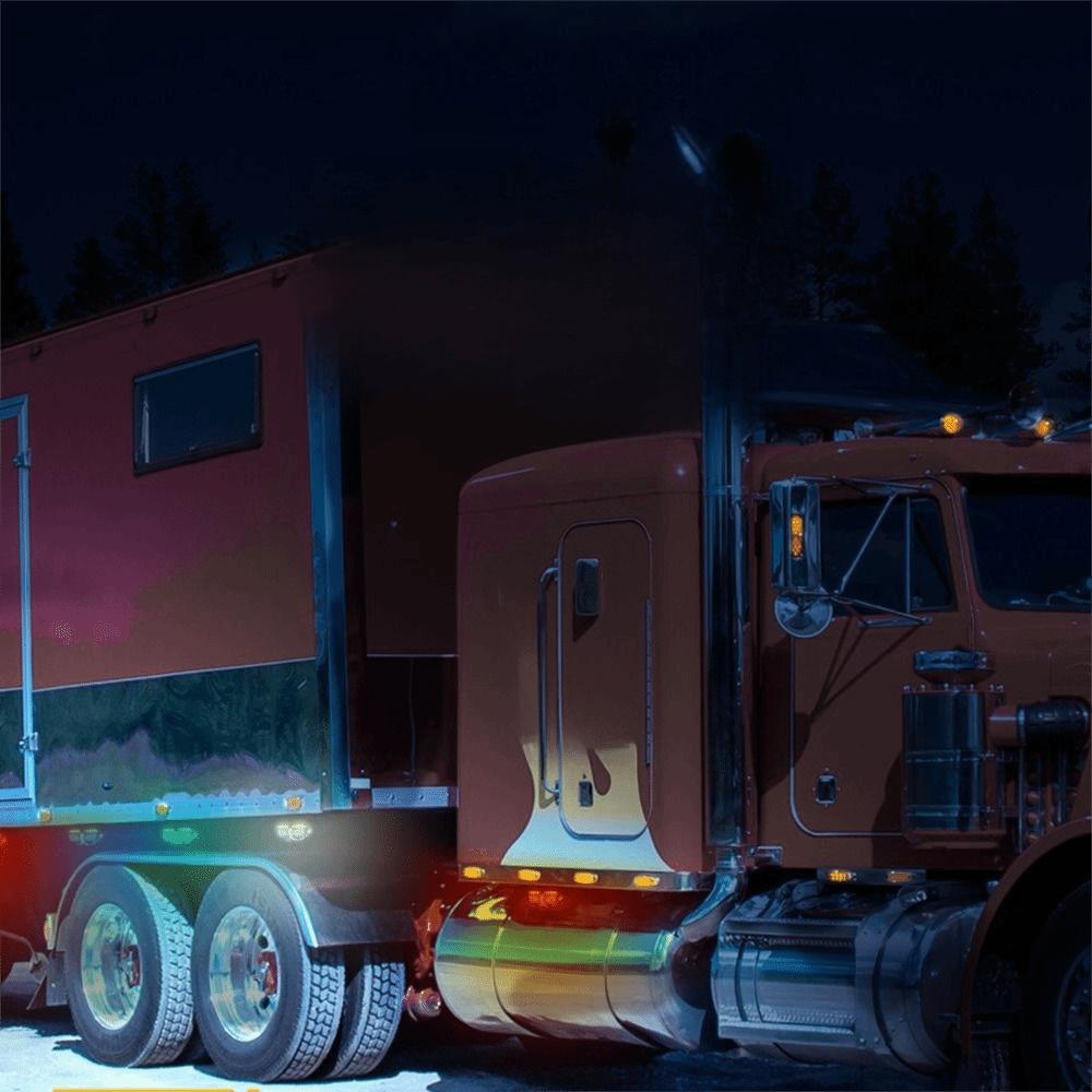 12-24V Truck Taillight Multi-Mode Side Signal Light Creative Safety Warning Lamps Car Decor