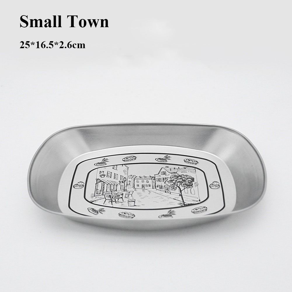 6 stylů Retro talíř na ovoce Ekologický malý podnos Venkovní kempování