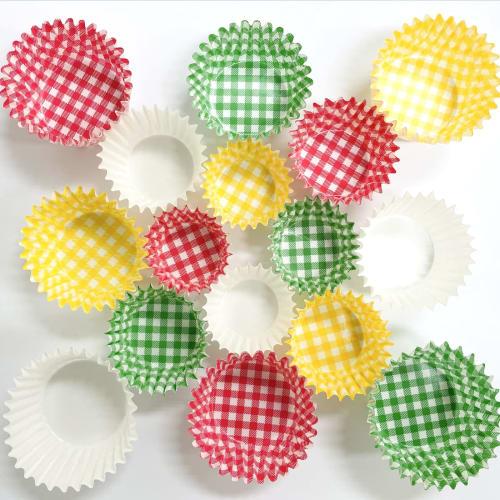 UACJ Foil Side Dish Cups, Yellow Checkered Pattern, Size 7, Deep, 4.5cm Bottom Diameter X 2.7cm Height, 250 Count, Heat-Resistant, Oven- and Freezer-S