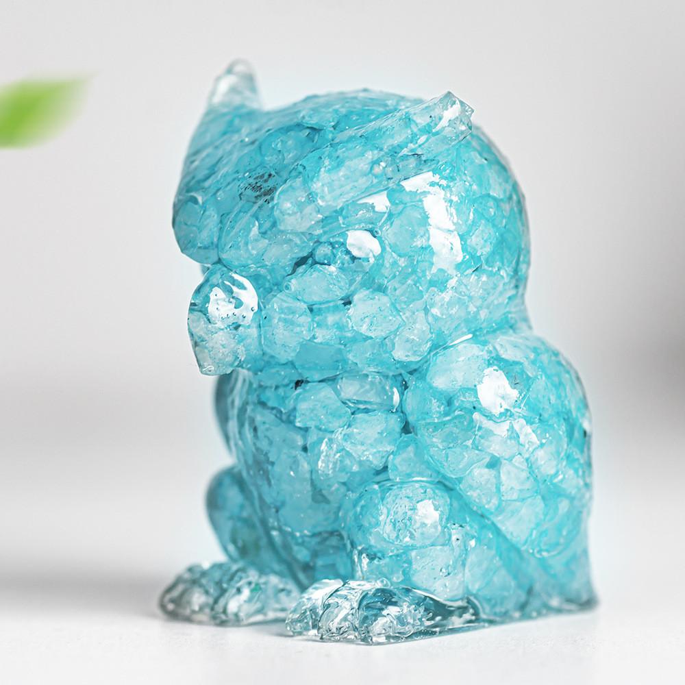 Resin Crystal Owl Figurine Home Decor Gift For Animal Lovers