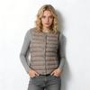Autumn and winter women's round neck down liner vest V-neck light down jacket thermal jacket vest