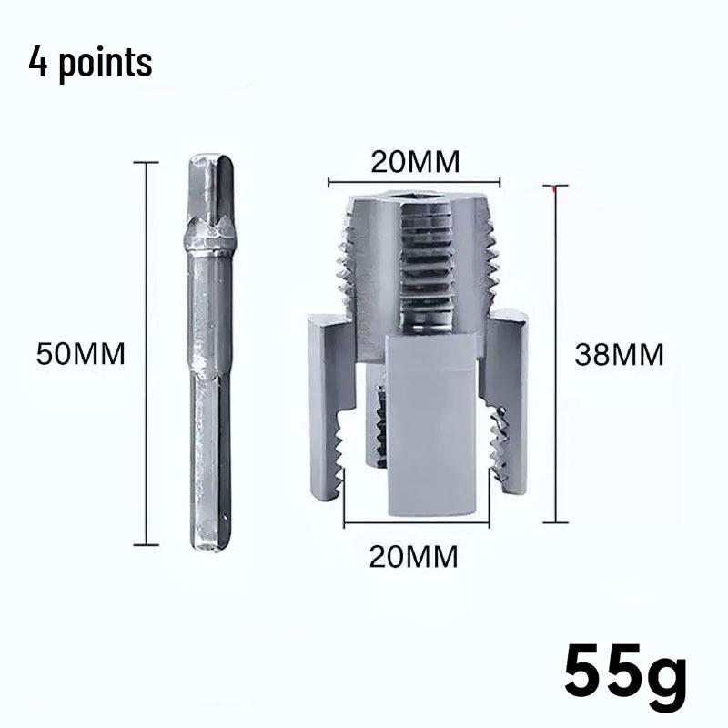 Plumber's Universal Threading Tool - One-Piece Internal & External, 4-6 Points, Household Water Pipe Tap Tool