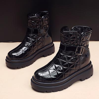 Fashion Women's Snow Boots Thick-soled Winter Warm Plush 2024 Hot Sale Solid Color Outdoors Fashion Women Casual Comfortable Boots