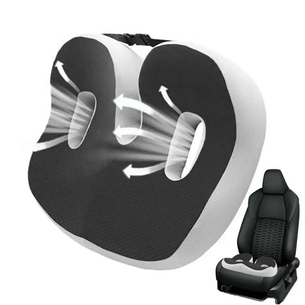 Seat Cushion,Orthopedic Memory Foam Prostate Cushion for Tailbone Sciaticaback Pain Relief Comfort Chair Car Seat(Black)