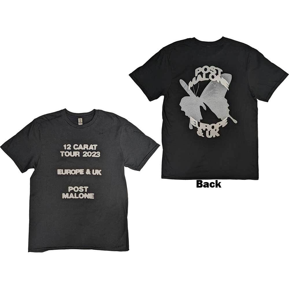 

Post Malone Butterfly Logo 2023 Tour T-Shirt Black New S
