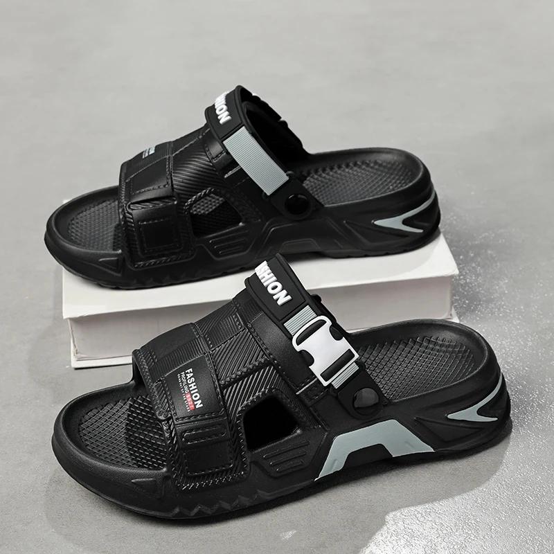 Fashion High Quality Men Outdoor Beach Shoes Slippers Soft Comfortable Sports Clogs Garden Shoes Men's Beach Sandalsbotas Para Hombre