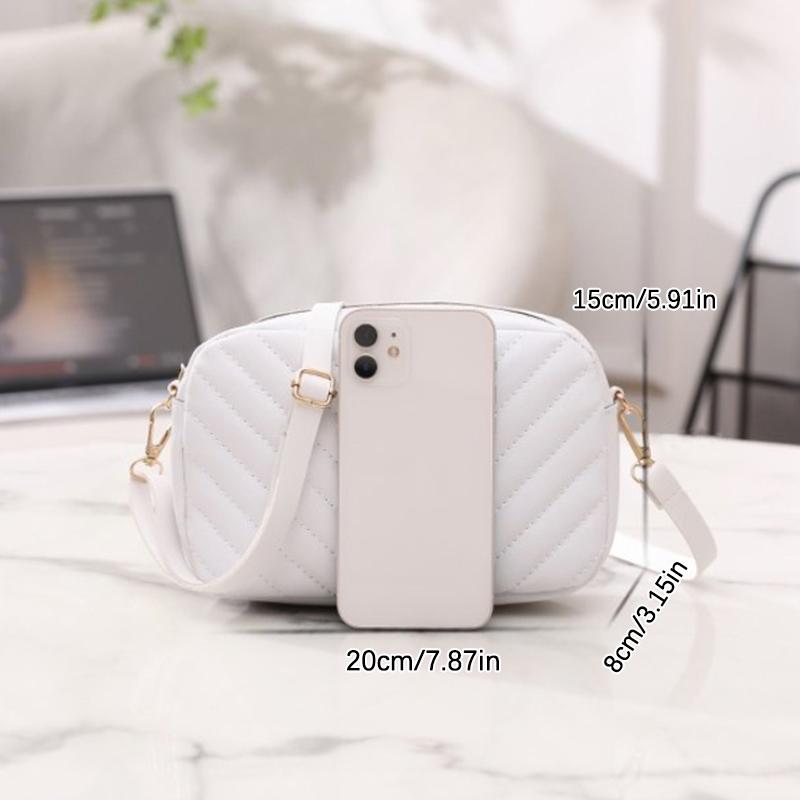 Fashionable And Minimalist Women'S Small Square Bag Pc Material Crossbody Bag Retro Corrugated Shoulder Bag